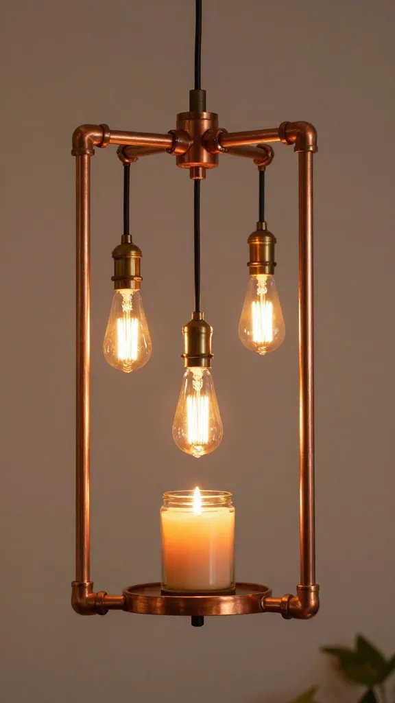 Stylish Candle Warmer Lamp: 5 Ideas for Any Room 5 Edison Bulb Chandelier Candle Warmer With Copper Piping