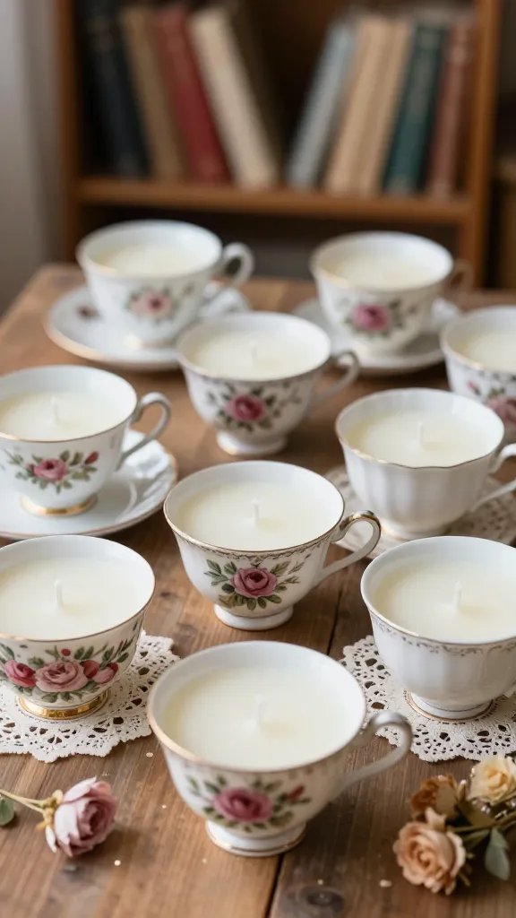 Teacup Candles With Vintage Charm