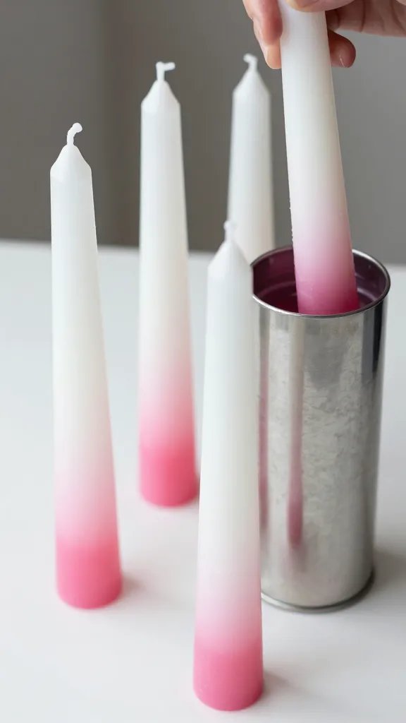 Ombré Dipped Taper Candles