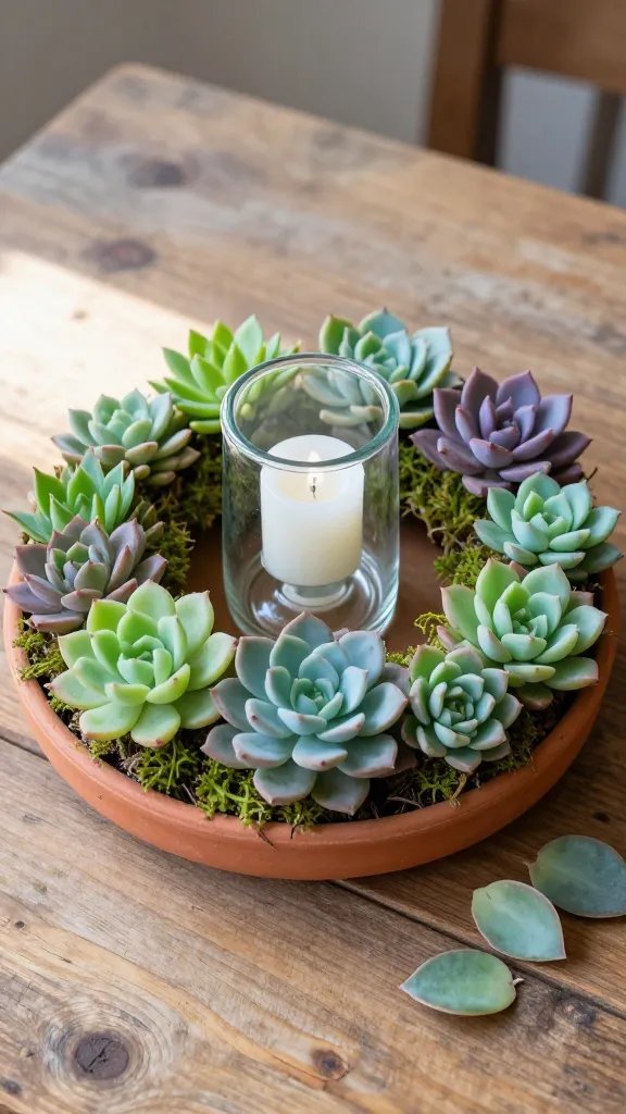 6 Stunning DIY Candle Ring Ideas on a Budget 5 Succulent Garden Candle Ring for the Plant Parent in You