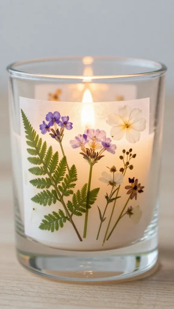 Are You Missing This Trick for Stunning DIY Candle Labels? 5 Pressed Flower Transparent Labels