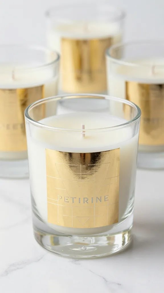 Are You Missing This Trick for Stunning DIY Candle Labels? 11 Clear Vinyl Labels With Metallic Accents