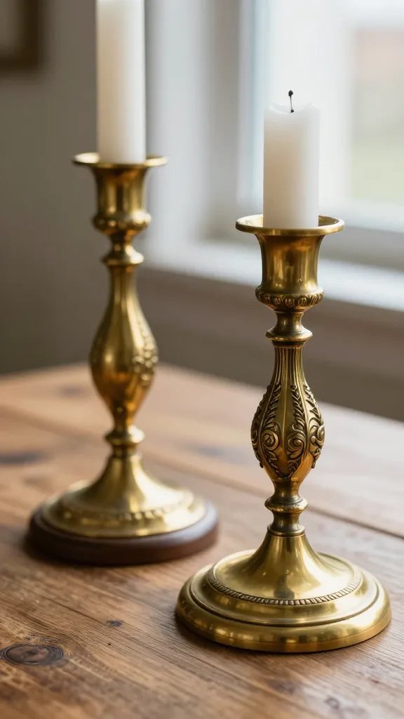8 DIY Candle Sticks Ideas for a Cozy Glow 3 Vintage Brass Doorknob Candlesticks With Patina Charm