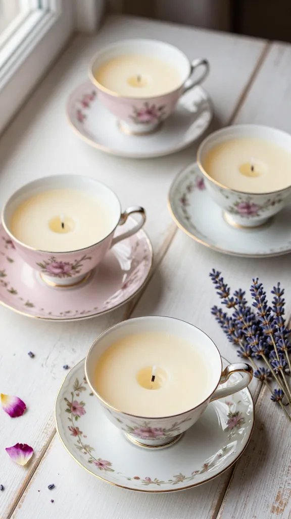 DIY Candle Molds Ideas That Look Surprisingly Expensive 4 Vintage Teacup Candles for Cottagecore Dreams