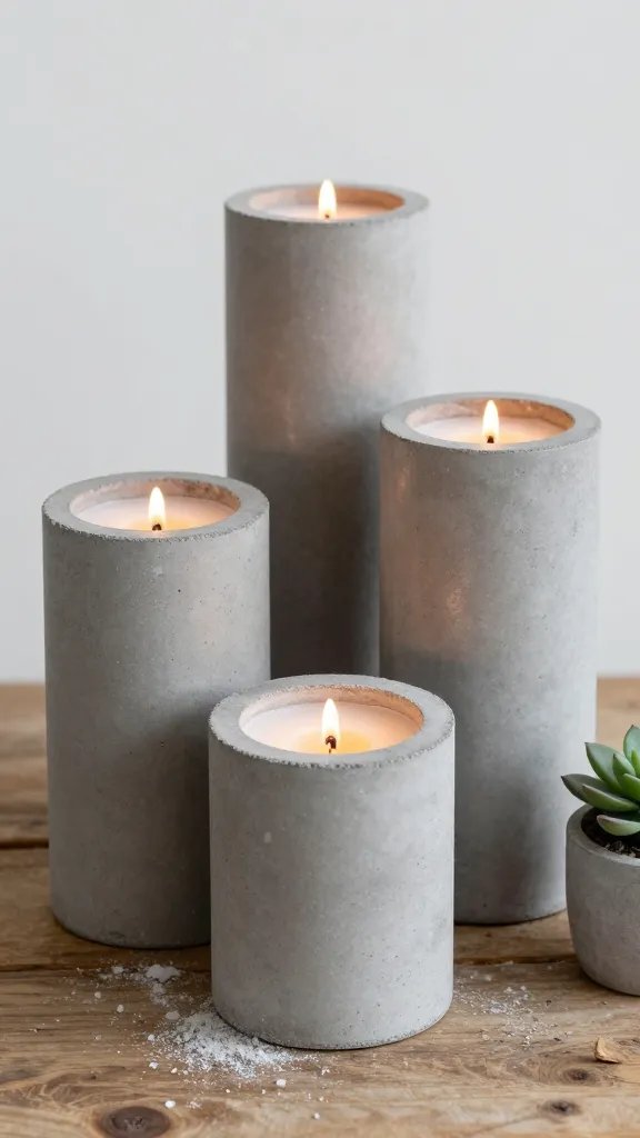 DIY Candle Molds Ideas That Look Surprisingly Expensive 6 Concrete Cylinder Candles With Industrial Edge