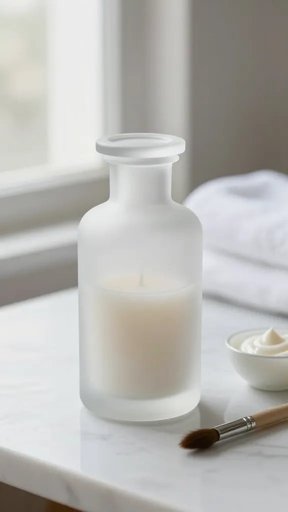 Creative DIY Candle Jar Ideas That Shine 7 Frosted Etched Glass Apothecary Jar