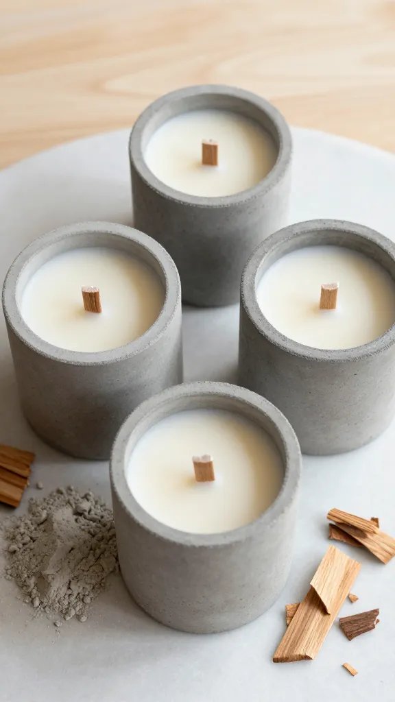 Creative DIY Candle Making Kit Ideas to Try 5 Rustic Wood Wick Candle Kit In Concrete Vessels