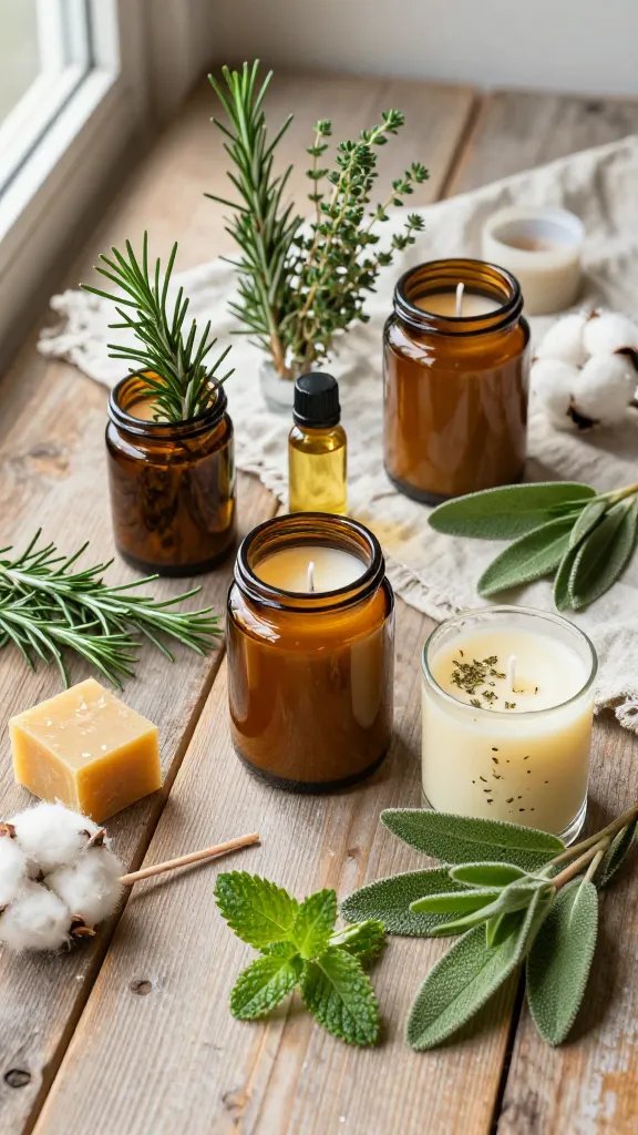 Creative DIY Candle Making Kit Ideas to Try 6 Botanical Herb Garden Candle Kit With Fresh Herb Infusions