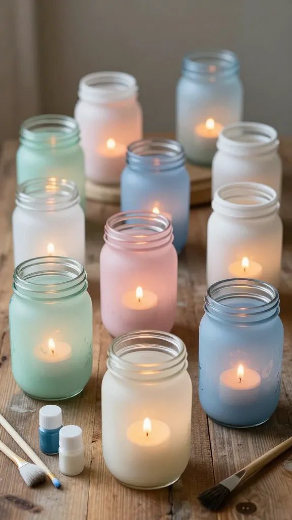 Candle Decoration Ideas to Brighten Any Space 7 Painted Glass Jar Candle Lanterns With Vintage Charm