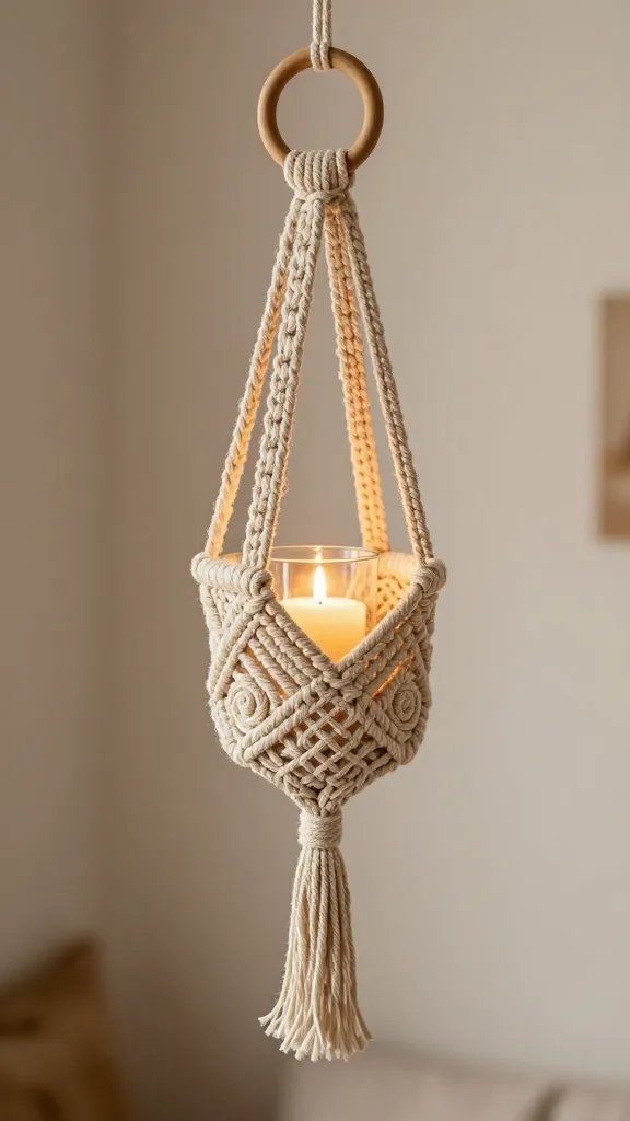 What Makes These DIY Candle Holders So Irresistibly Beautiful? 8 Macramé Hanging Candle Holder Planters
