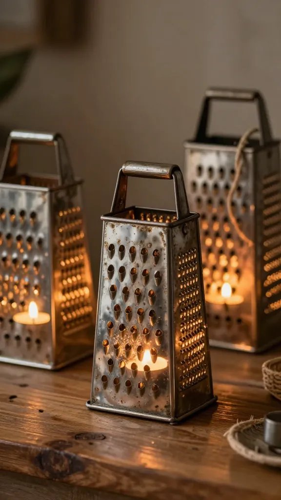 What Makes These DIY Candle Holders So Irresistibly Beautiful? 11 Vintage Cheese Grater Lantern Holders
