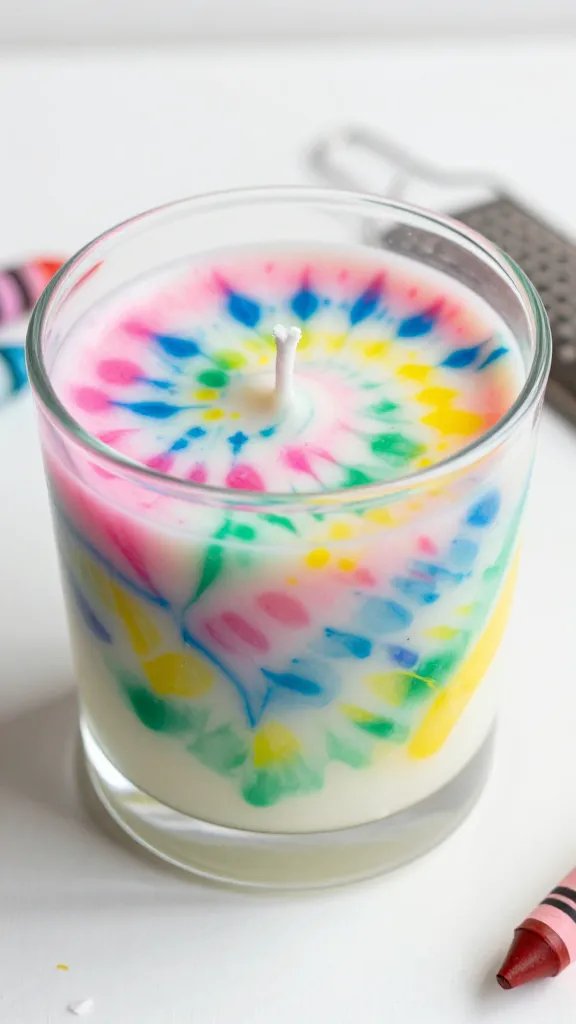 8 Candle Art Ideas to Elevate Your Home Decor 10 Crayon Melt Candles With Swirled Color Patterns