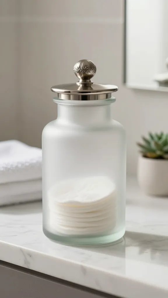 Candle Jar Ideas for a Cozy Home Glow 6 Frosted Apothecary Jar For Bathroom Storage