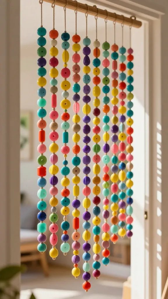 DIY Clay Ideas That Are Simple & Stylish 5 Colorful Clay Bead Curtain For Doorways