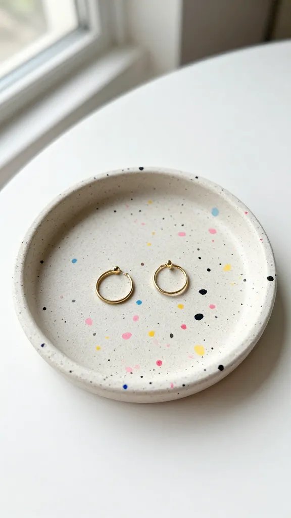 Minimalist Terrazzo-Style Jewelry Tray