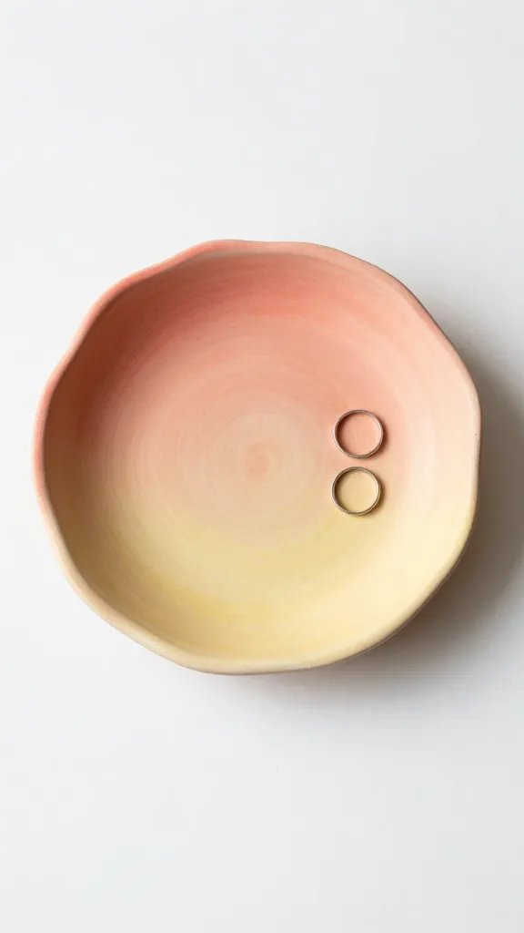 Ombre Sunset Ring Dish With Blended Colors