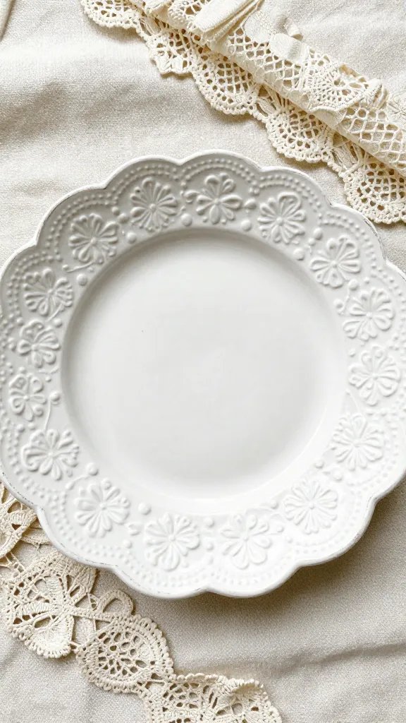Lace-Textured Vintage-Style Trinket Tray
