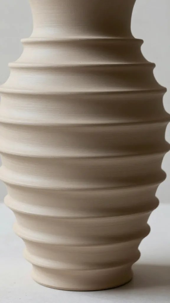 8 DIY Clay Vase Ideas for a Modern Home Look 9 Stacked Ring Clay Vase With Dimensional Texture