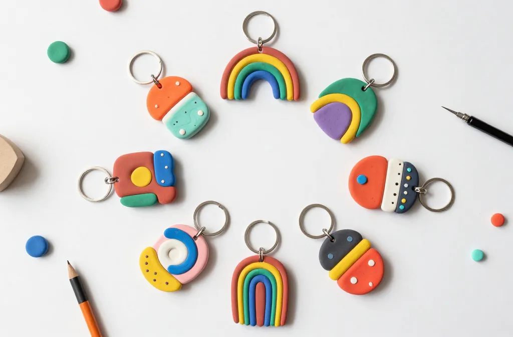 6 DIY Clay Keychain Ideas
