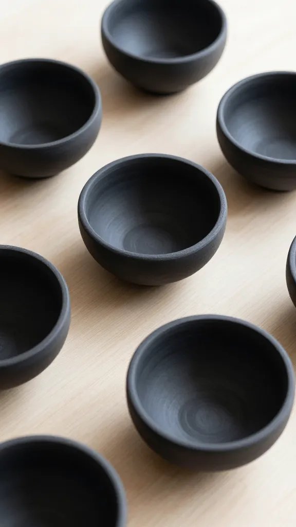 Minimalist Black and White Pinch Pot Set