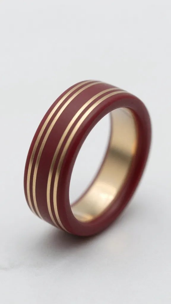 DIY Clay Rings: 9 Ideas for a Unique Look 10 Metallic Striped Band Ring