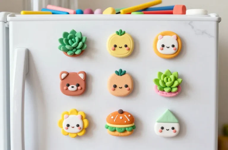 7 DIY Clay Fridge Magnets ideas