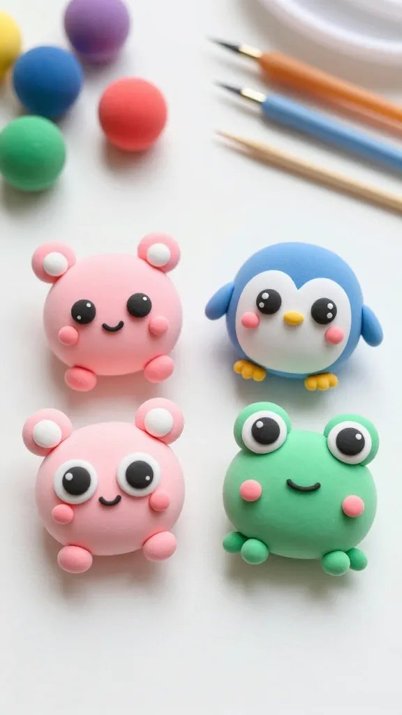 DIY Clay Figures: 6 Creative Ideas to Try 6 Kawaii Animal Friends With Big Eyes