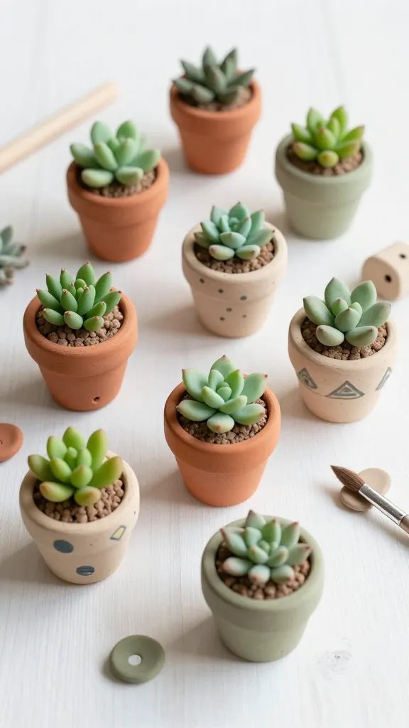 5 DIY Clay Gift Ideas That Feel Personal & Unique 5 Miniature Clay Plant Pots With Drainage Holes