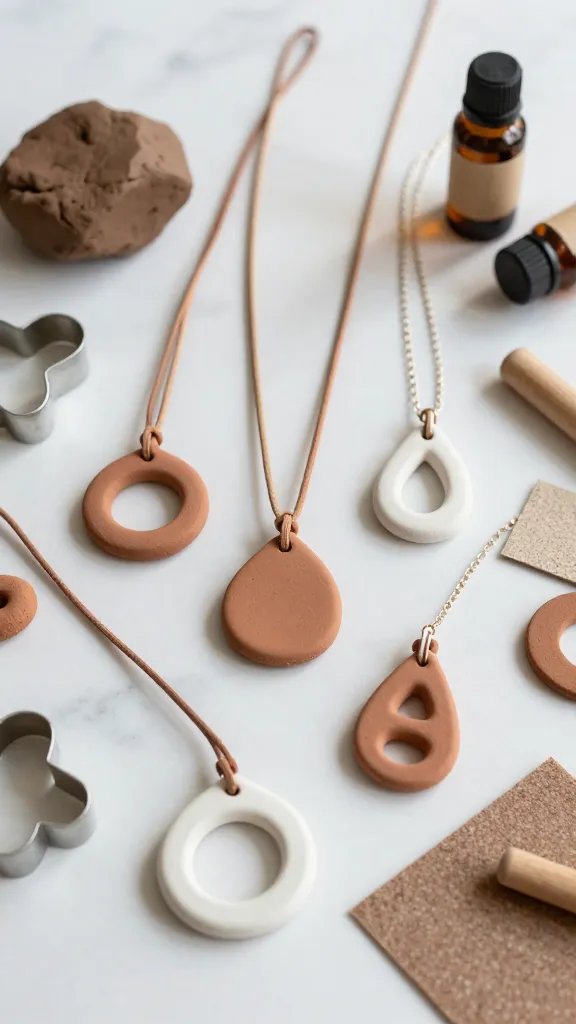 5 DIY Clay Gift Ideas That Feel Personal & Unique 6 Clay Aromatherapy Diffuser Necklaces
