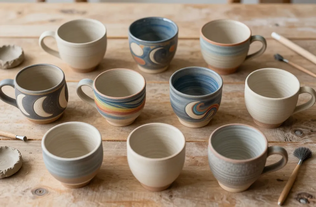 8 DIY Clay Mug ideas