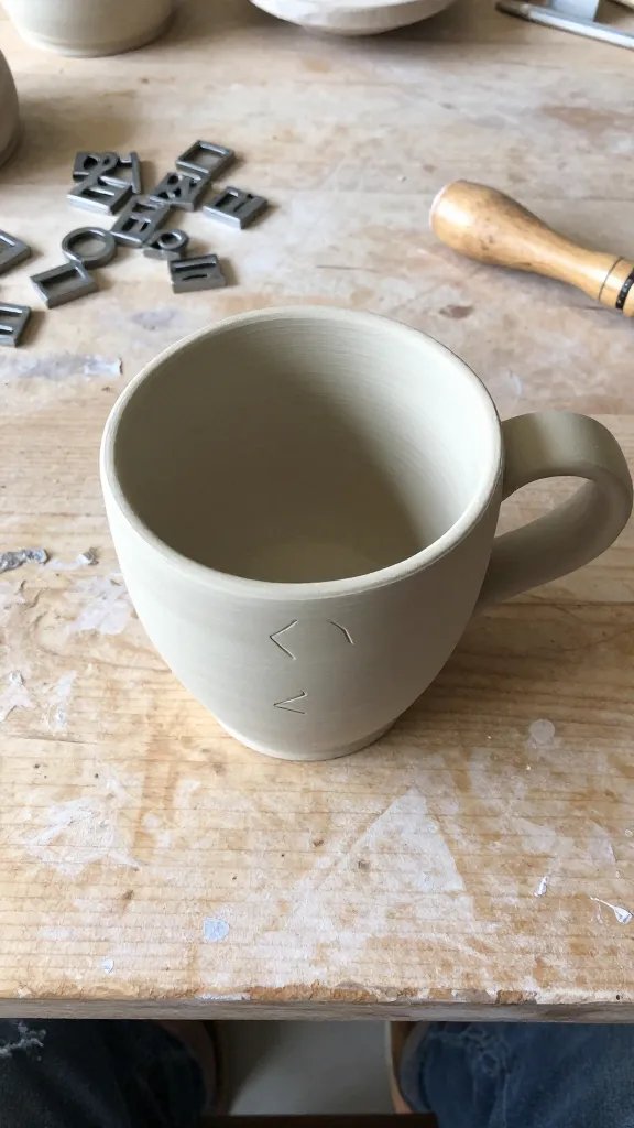 DIY Clay Mug Ideas: 8 Creative Designs to Try 7 Personalized Name or Initial Mug With Hand-Stamped Letters