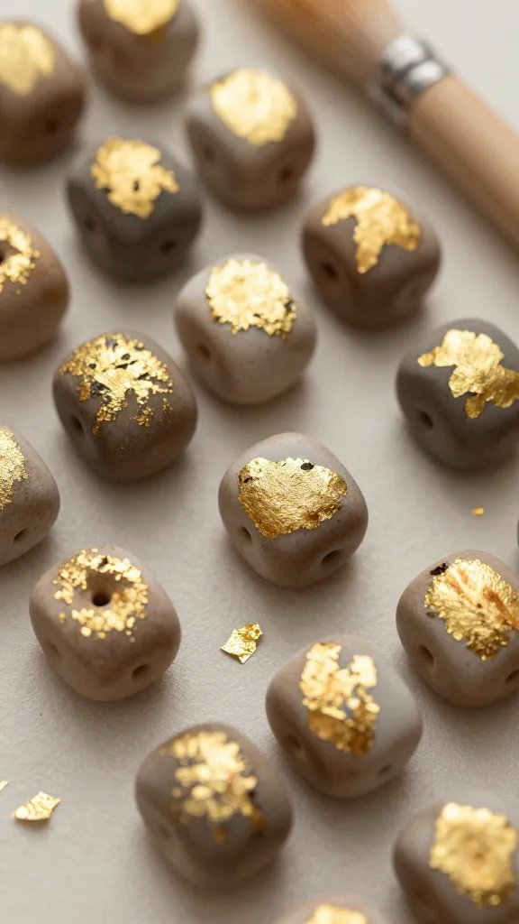 Metallic Gold-Leaf Accent Beads for Luxe Jewelry
