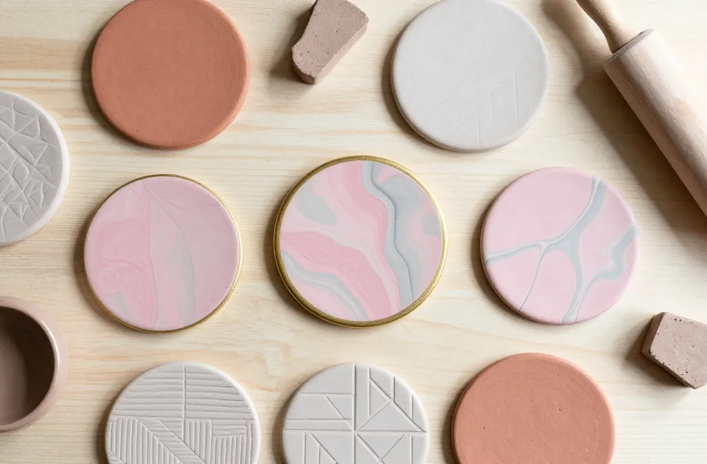 6 DIY Clay Coasters ideas