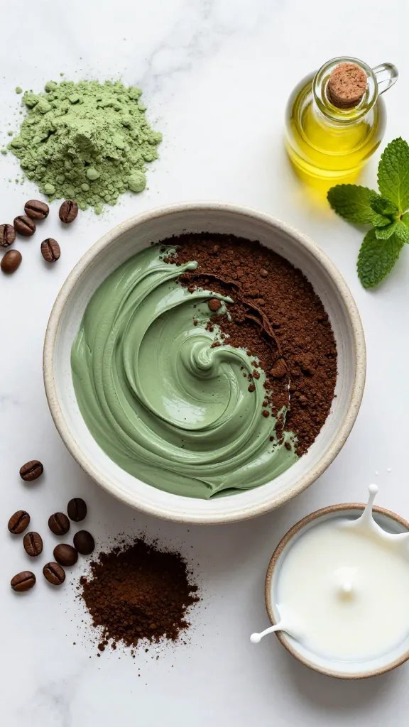5 DIY Clay Mask Ideas for Glowing Skin 5 Exfoliating French Green Clay and Coffee Renewal Mask