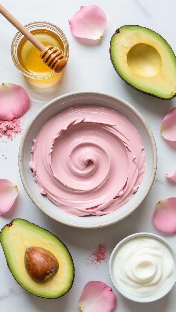 5 DIY Clay Mask Ideas for Glowing Skin 6 Hydrating Pink Clay and Avocado Moisture Mask
