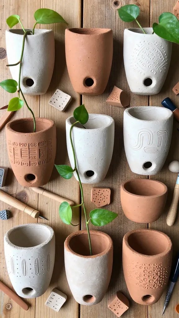 18 DIY Clay Crafts Ideas: Easy Rings, Dishes, Keychains, and More 19 Decorative Clay Wall Planters With Drainage Holes