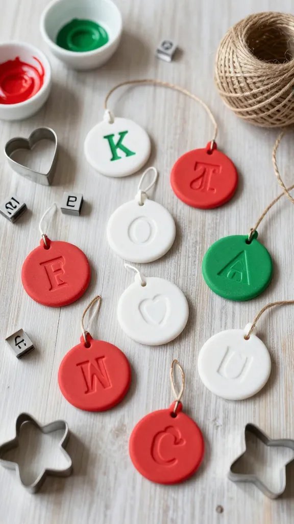 Hand-Stamped Initial Ornaments For Personalized Gifts