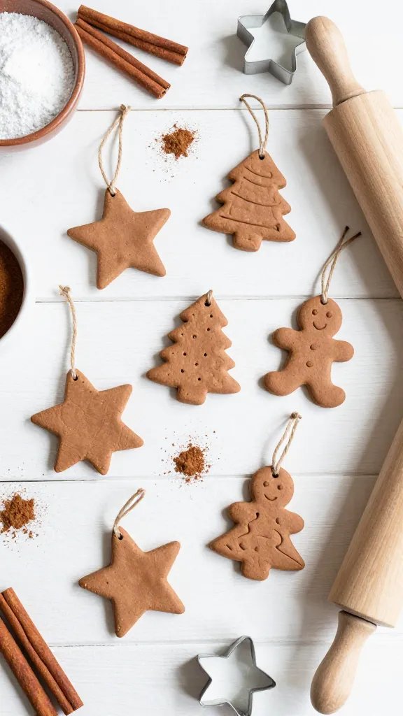 Rustic Cinnamon-Scented Clay Ornaments
