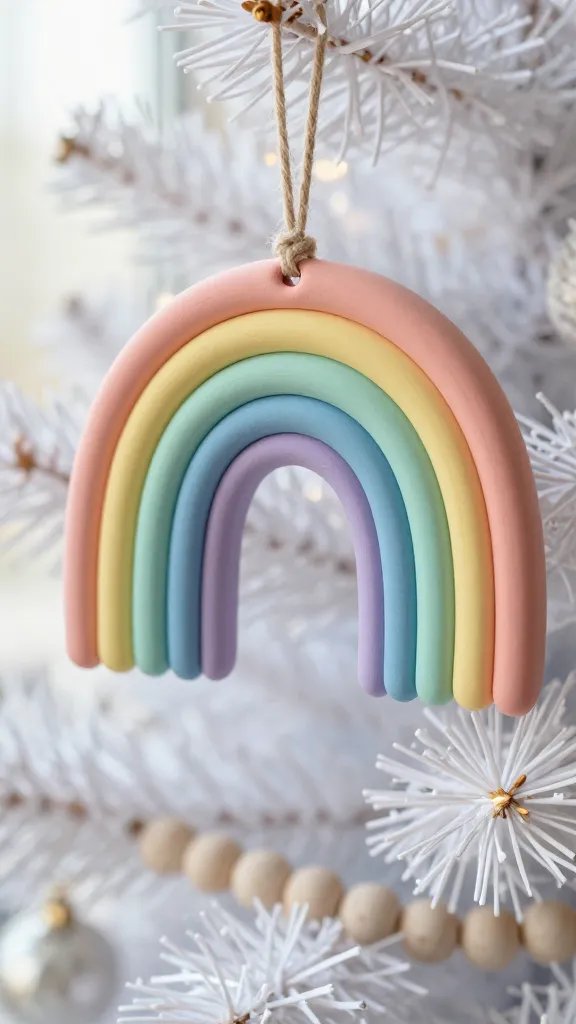 Rainbow Arch Clay Ornaments For A Modern Pop Of Color