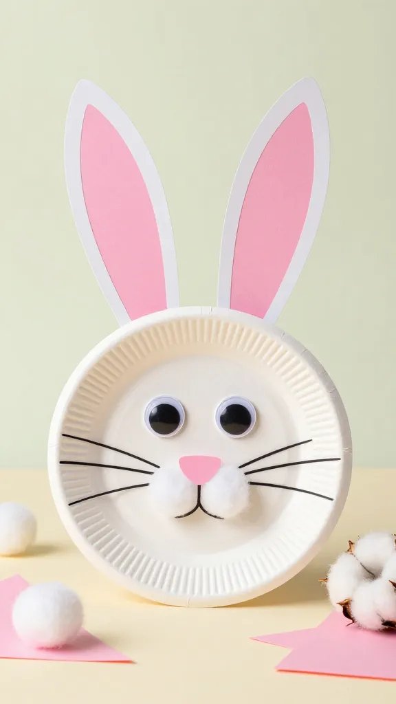 Paper Plate Bunny Basket