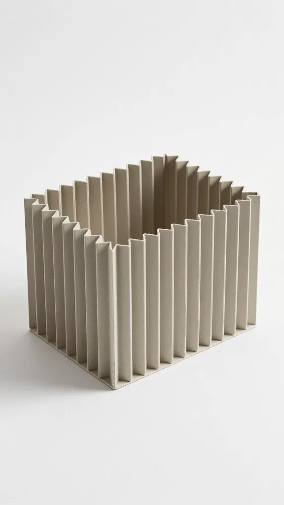 Accordion-Fold Rectangular Basket