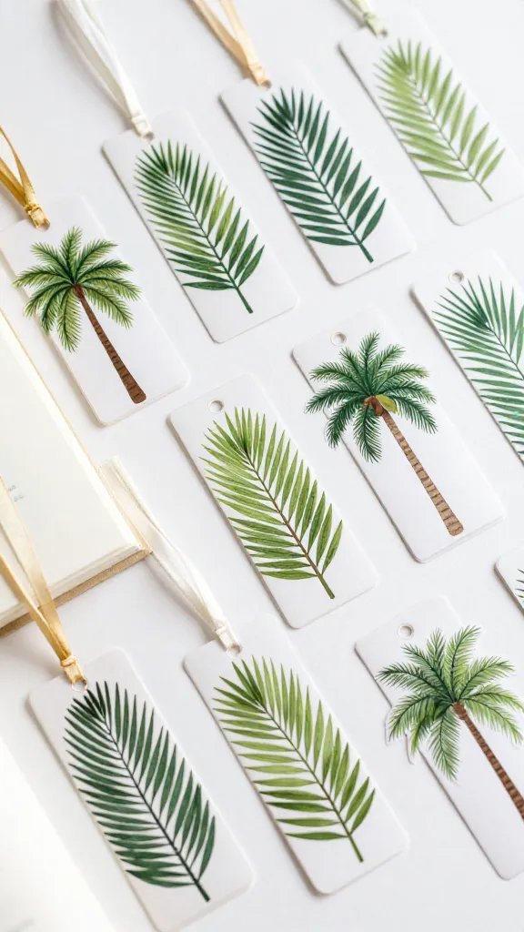 DIY Paper Palm Leaves: 7 Easy Tropical Ideas 8 Delicate Pressed Leaf Bookmarks and Gift Tags