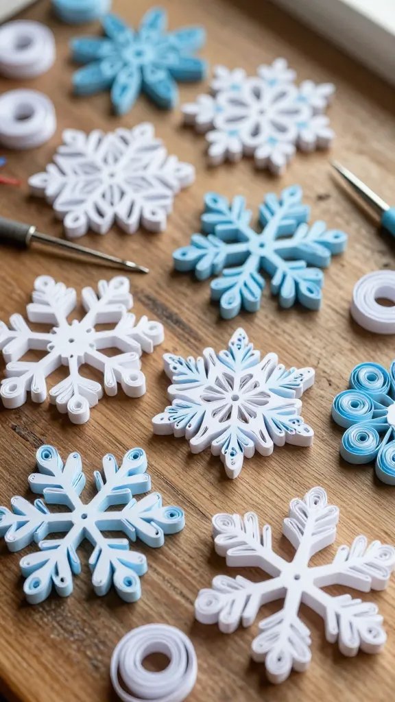 DIY Paper Quilling Ideas: 9 Creative Designs 2 Delicate Snowflake Ornaments Perfect for Your Winter Wonderland