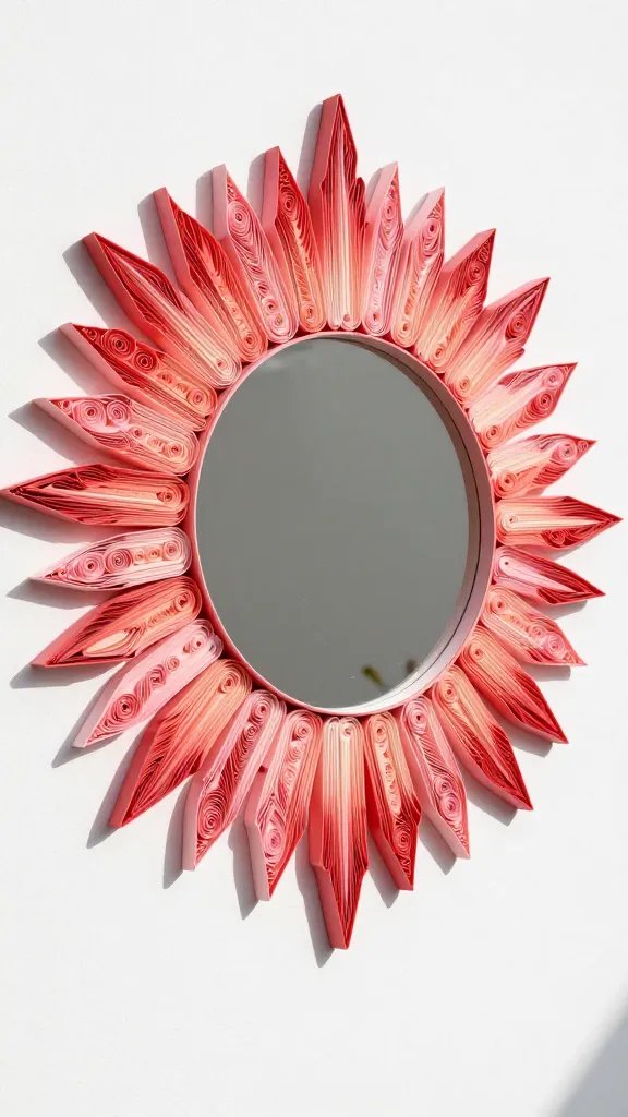 DIY Paper Quilling Ideas: 9 Creative Designs 7 Stunning Sunburst Mirror Frame That Steals the Show