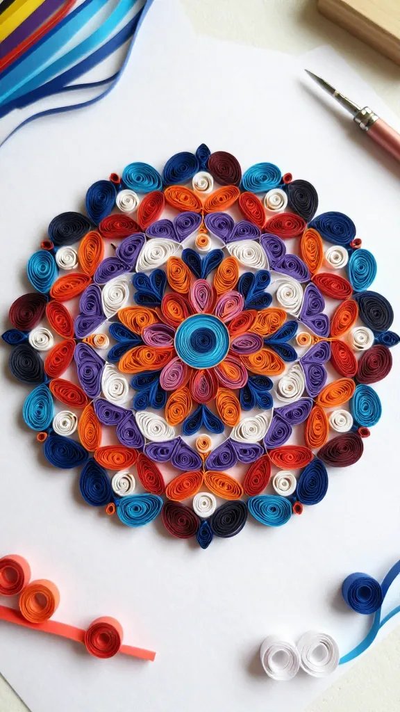 DIY Paper Quilling Ideas: 9 Creative Designs 9 Intricate Mandala Design for Meditation and Mindfulness