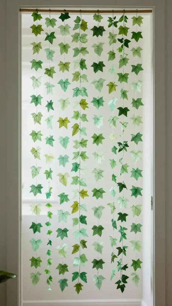 8 DIY Paper Vines Ideas for a Fresh Aesthetic 4 Delicate Ivy Vine Curtain for Doorways