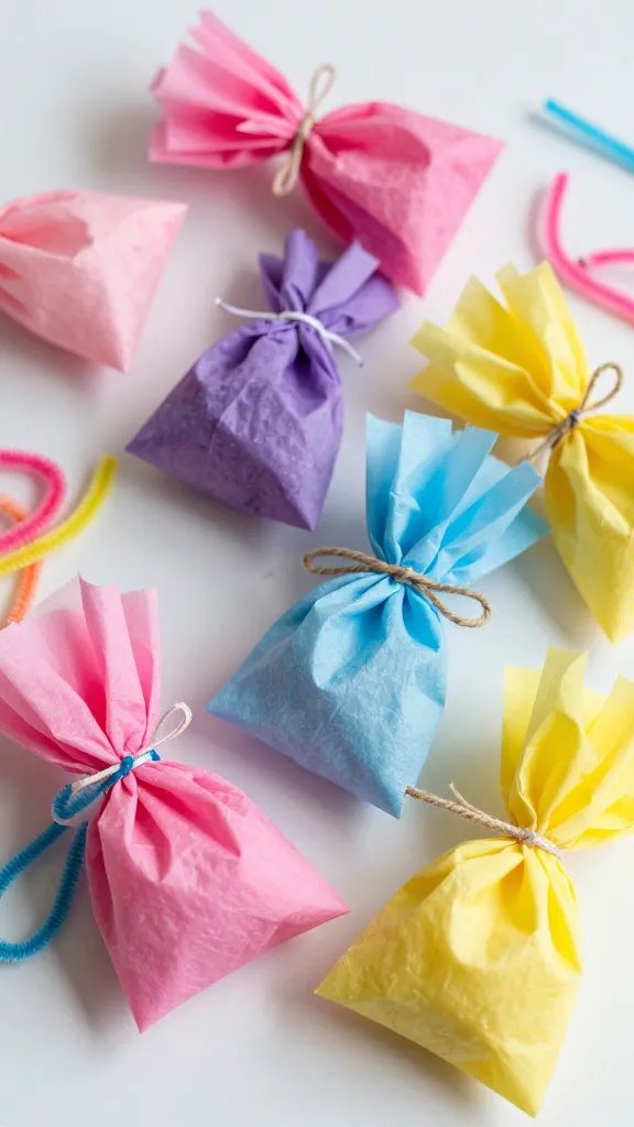9 DIY Paper Blind Bags for Cute Surprises 6 Layered Tissue Paper Surprise Sachets