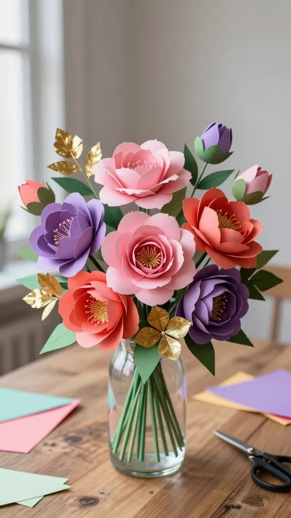 DIY Paper Gifts: 8 Creative Ideas You’ll Love 3 Customized Paper Flower Bouquet in Their Favorite Colors