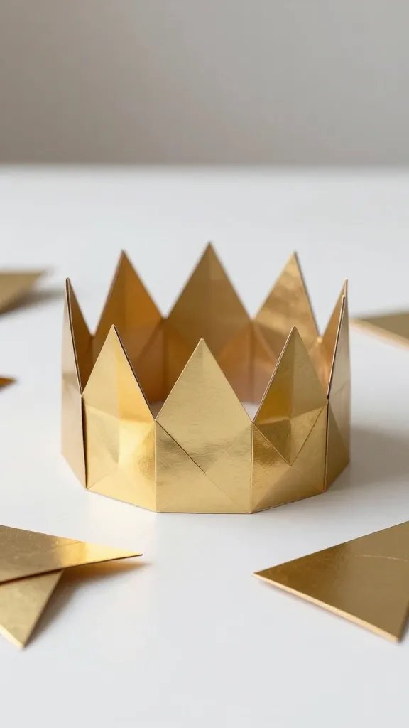 DIY Paper Hat Ideas for Creative Fun 4 Geometric Origami Crown for Your Inner Royalty