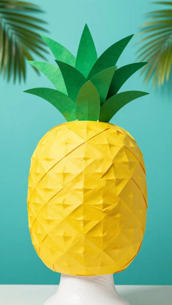 DIY Paper Hat Ideas for Creative Fun 5 Tropical Pineapple Hat for Summer Vibes